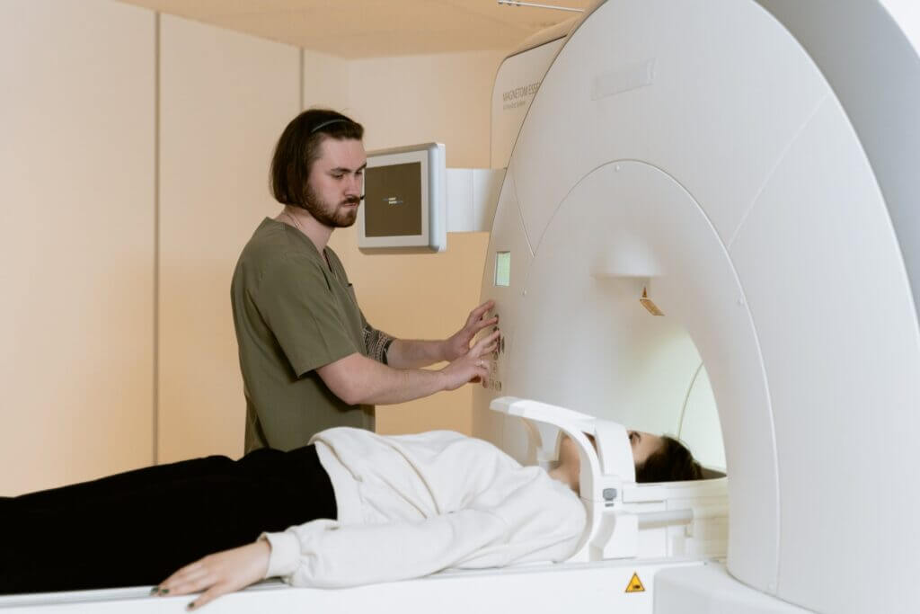 medical staff assisting the patient for MRI bradenton research center